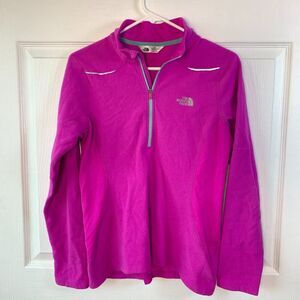 The North Face 1/4 Zip Pullover Fushia Running Size M